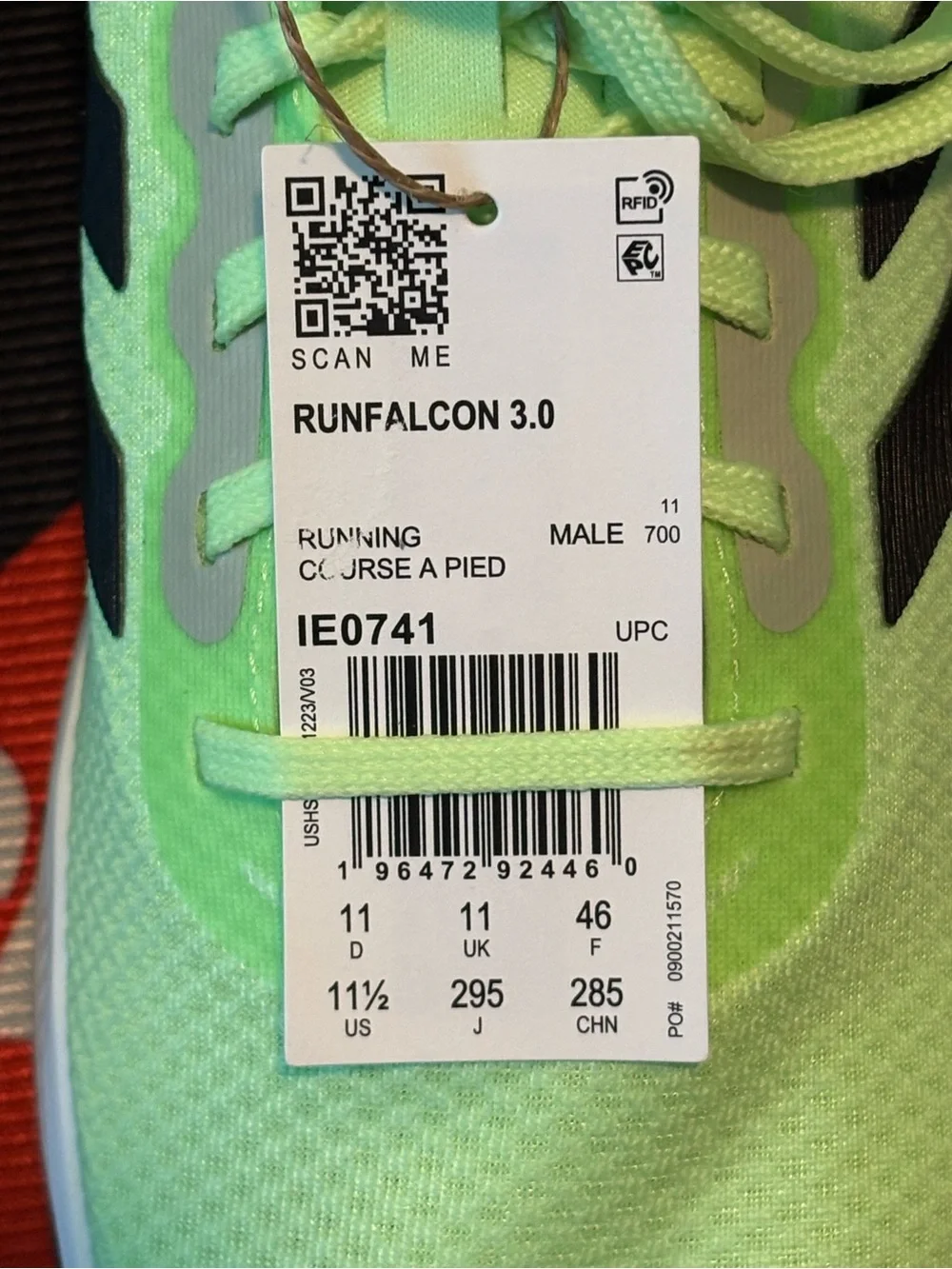 Brand New Men’s 11.5 adidas Runfalcon 3.0 Running Shoe OG Box